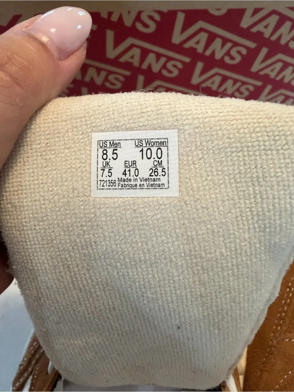 Vans tan suede